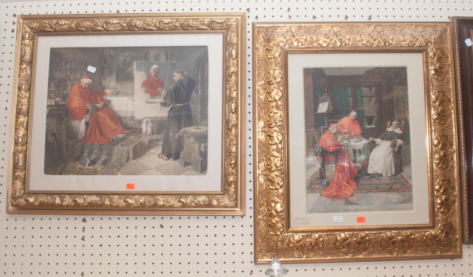 Appraisal: Two framed religious scene prints Undernumber