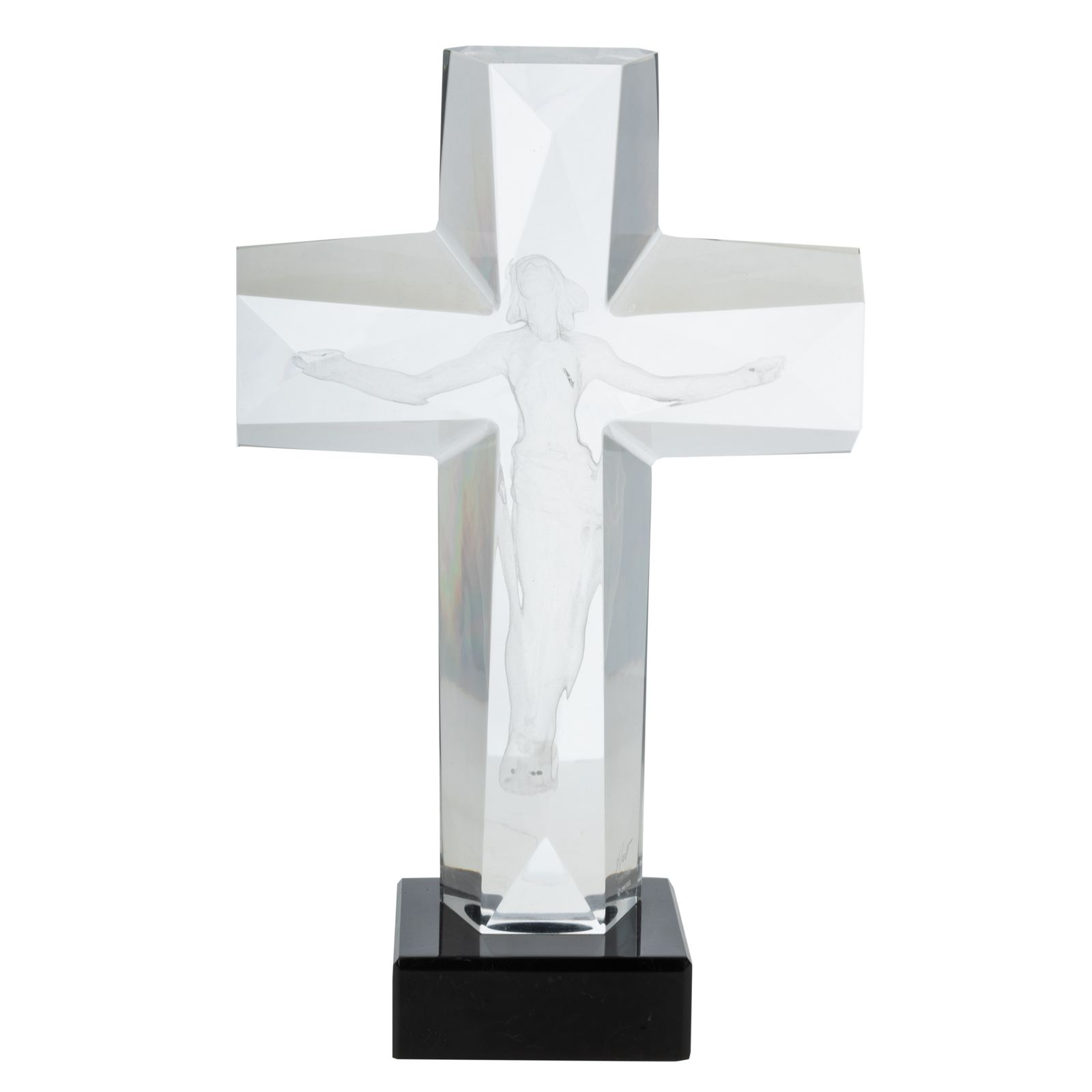 Appraisal: FREDERICK E HART CROSS OF THE MILLENNIUM LUCITE SCULPTURE Frederick