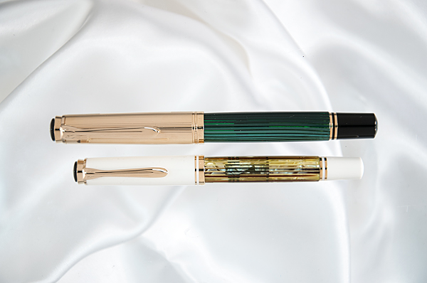 Appraisal: The Pelikan M Souveran is a white tortoise fountain pen