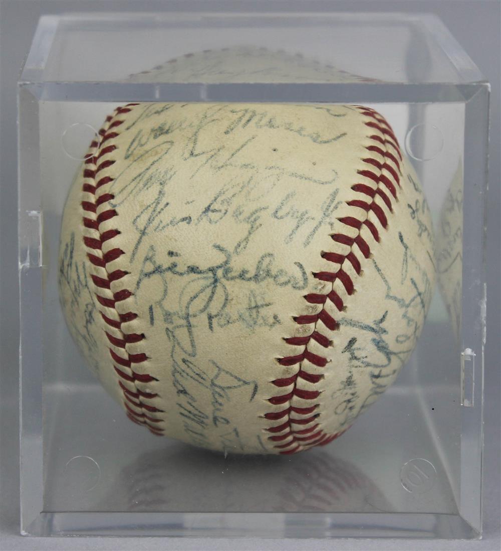 Appraisal: AMERICAN LEAGUE CHAMPION BOSTON RED SOX SIGNED BALL INCLUDING TED