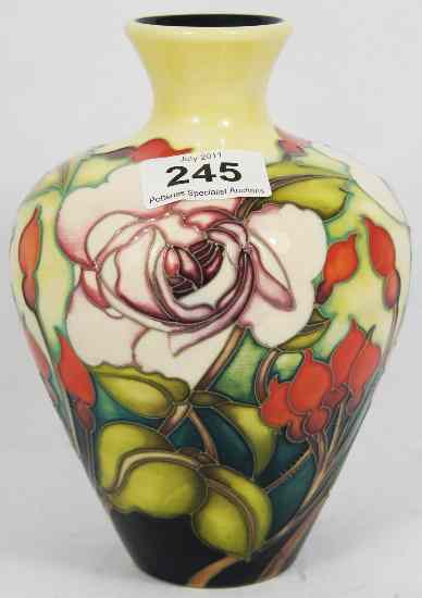 Appraisal: Moorcroft Vase decorated in the Yellow Rose Roseanna design limited