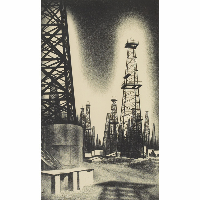 Appraisal: Louis Lozowick Russian American - Oil Country lithograph x intentionally