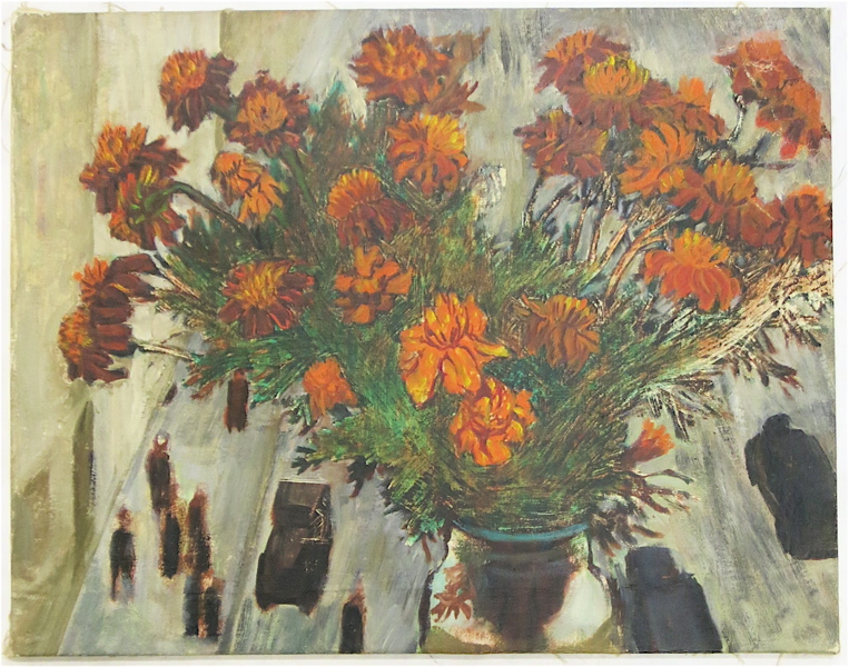 Appraisal: ARTHUR RUNQUIST OIL ON CANVAS Oregon - Marigold in a