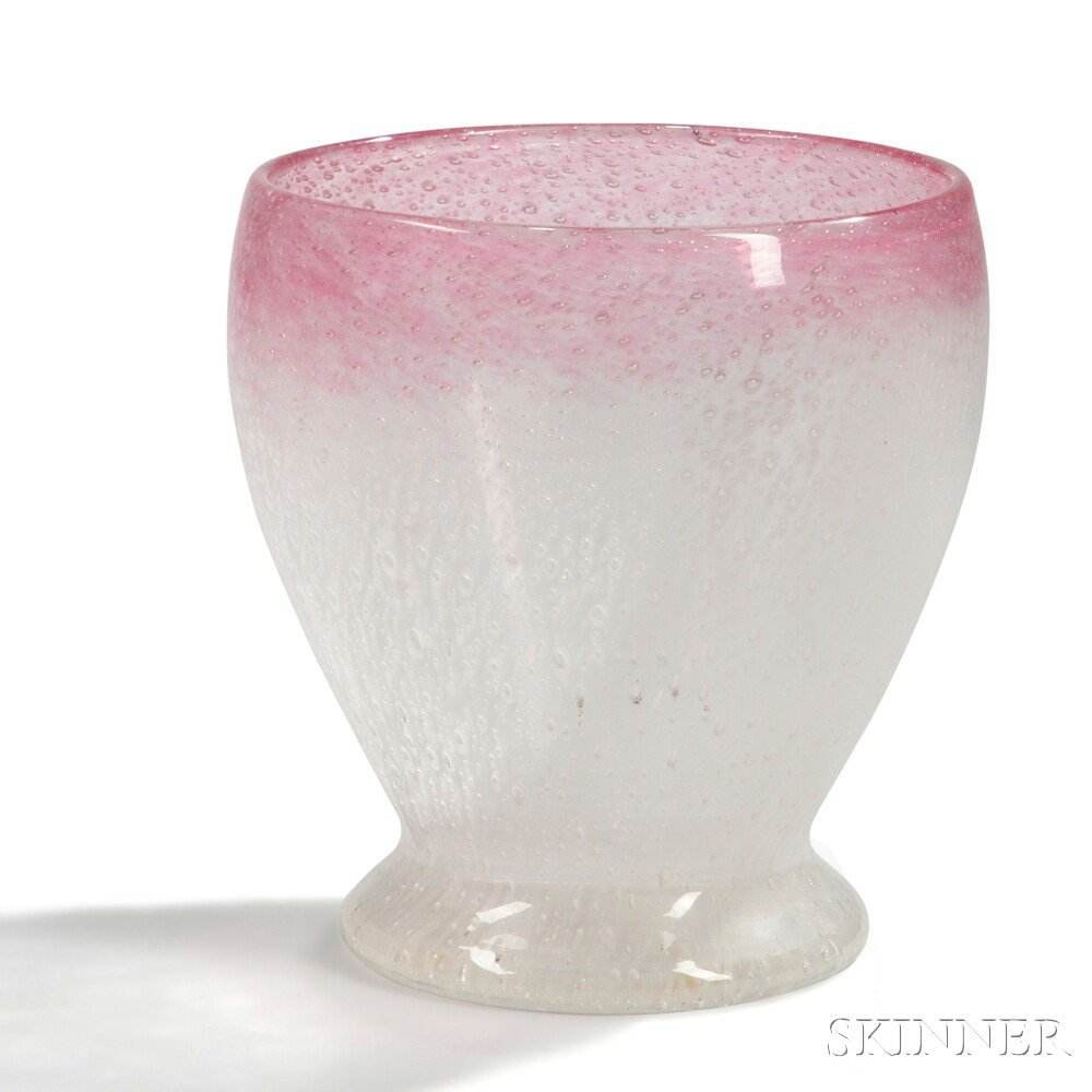 Appraisal: Steuben Cluthra Vase Art glass New York mid- th century