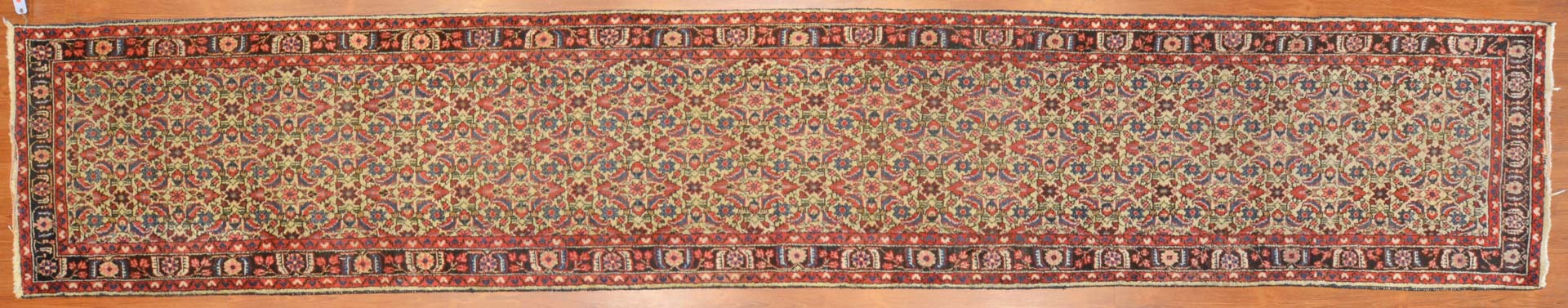 Appraisal: Persian Hamadan runner approx x Iran circa Condition Needs to