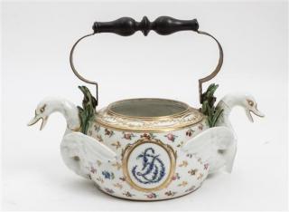 Appraisal: A Continental Ceramic Jardiniere Width over handles inches A Continental