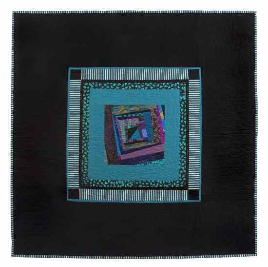 Appraisal: Carole Harris American th st century Black and Turquoise Quilt