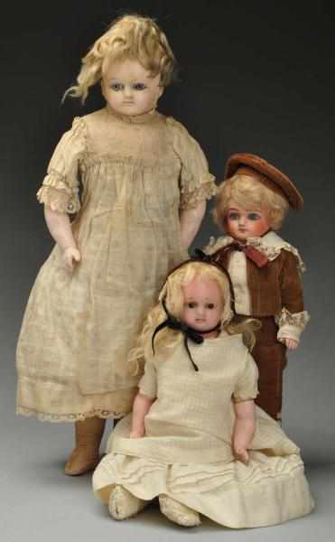 Appraisal: Lot of Patent Washable and Wax German Dolls Description Sweet