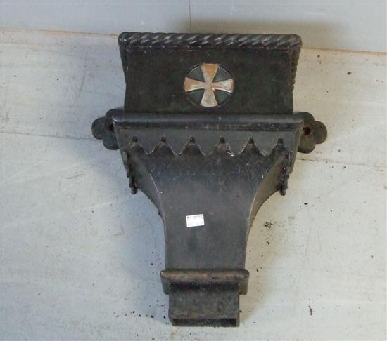 Appraisal: th century cast iron drain head embossed with a cross