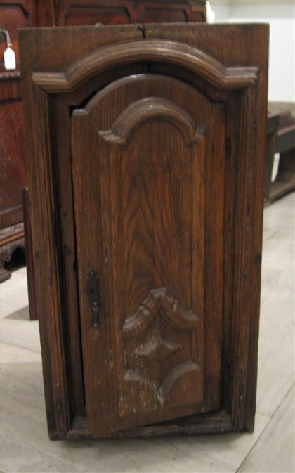 Appraisal: Continental oak and iron mounted side cabinet th century H