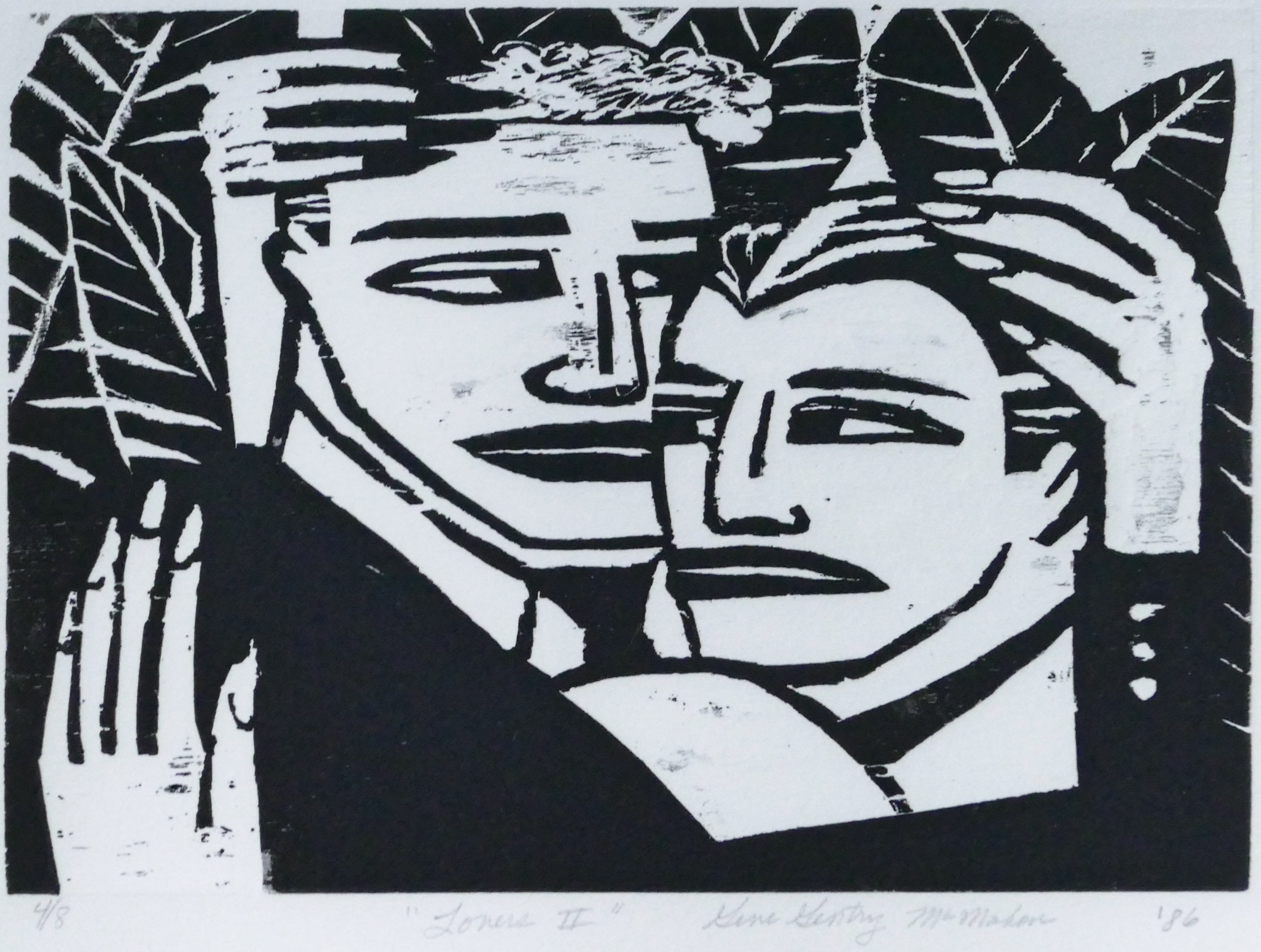 Appraisal: Gene Gentry McMahon b Washington ''Lovers II'' Woodblock ''x ''