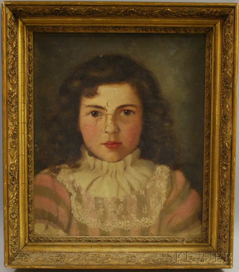 Appraisal: th Century American School Oil on Canvas Portrait of a