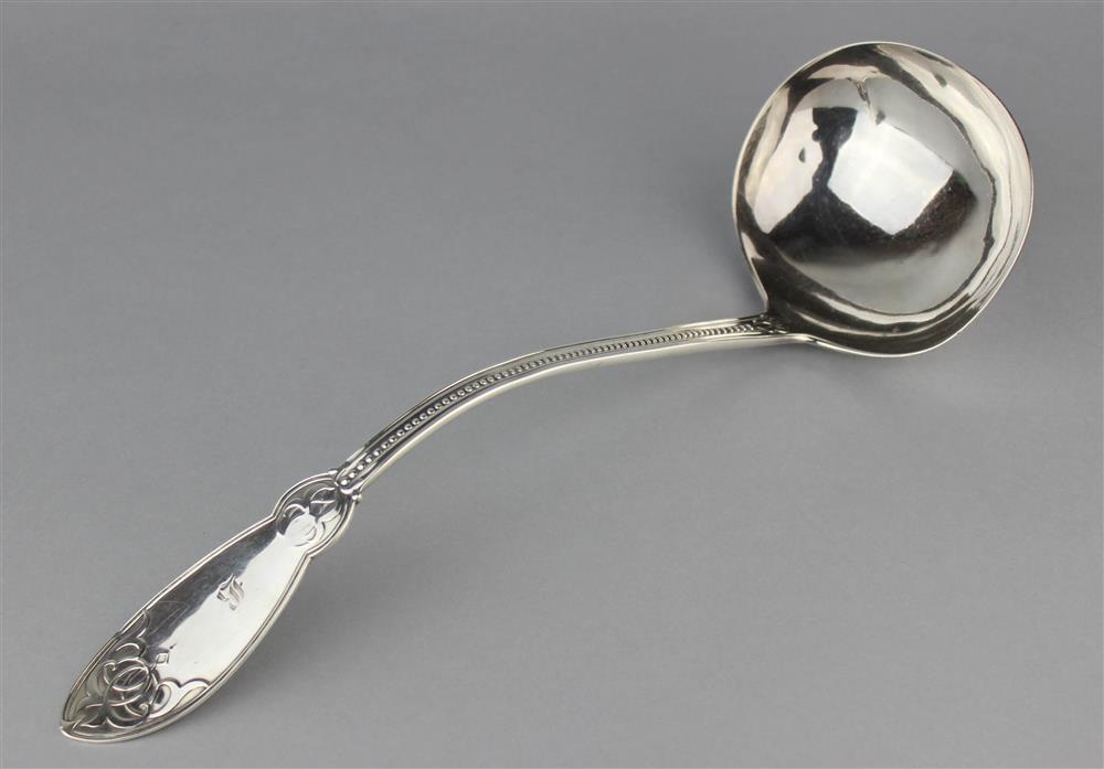 Appraisal: TIFFANY CO ORIENTAL PATTERN PUNCH LADLE late th C Tiffany