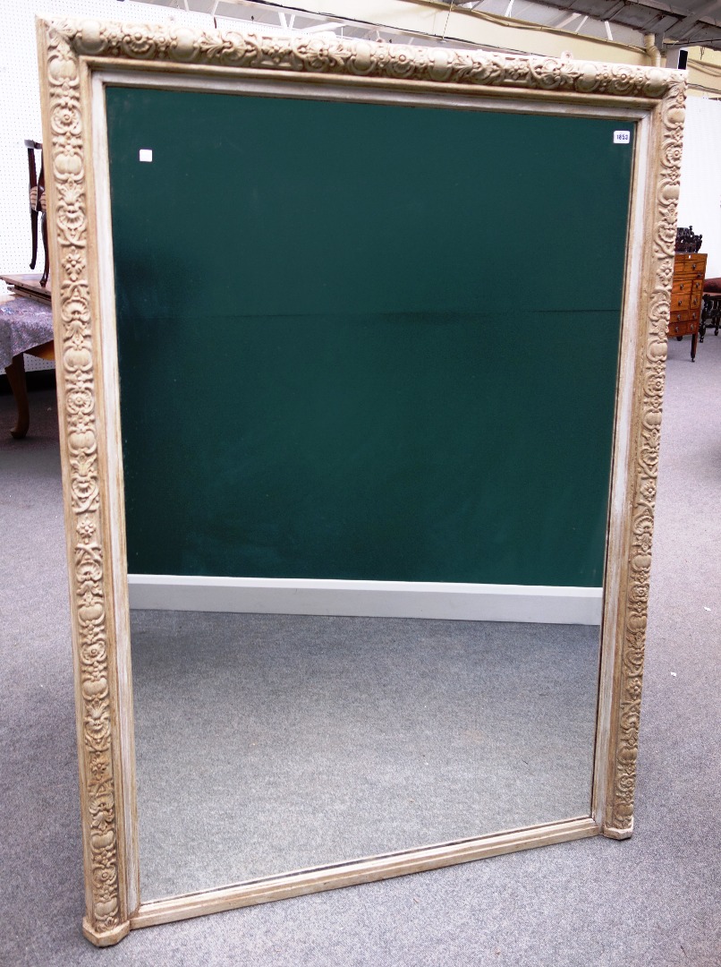 Appraisal: A th century and later rectangular wall mirror with shell