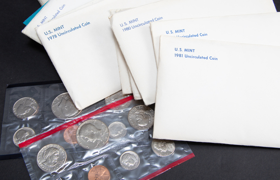 Appraisal: A collection of U S Mint U C uncirculated Coin