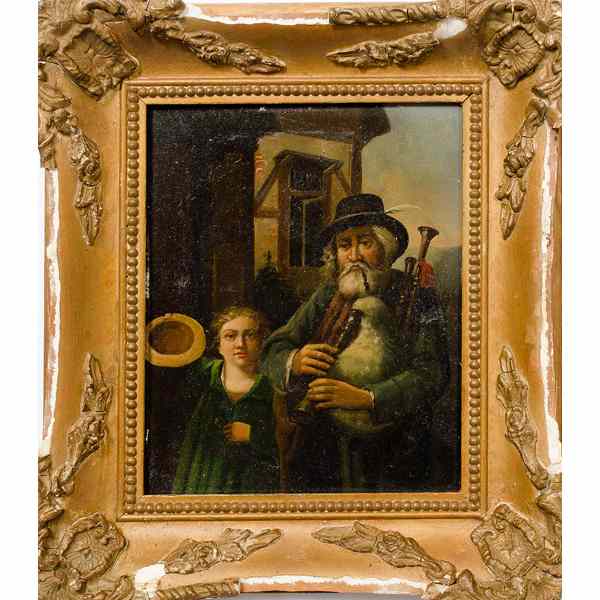 Appraisal: th Century German Painting German a late th century genre