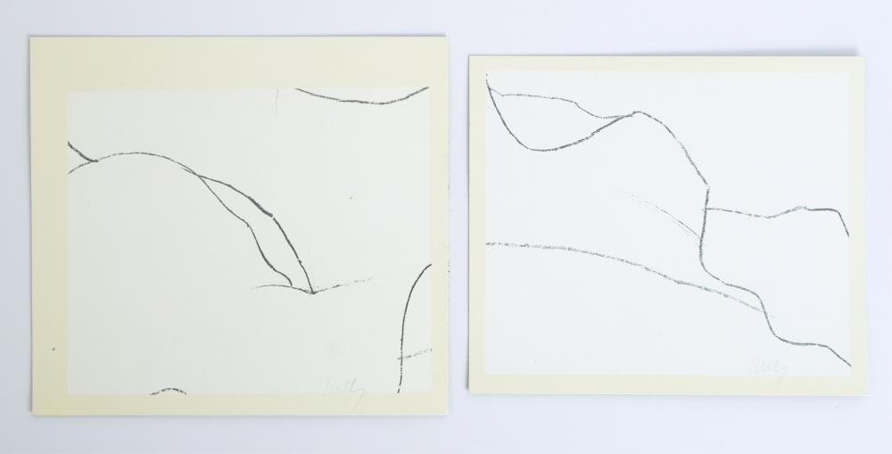 Appraisal: ELLSWORTH KELLY TWO LITHOGRAPHS SIGNEDEllsworth Kelly - two offset lithographs