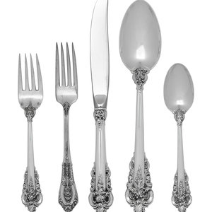 Appraisal: A Wallace Grand Baroque Silver Flatware Service th Century comprising