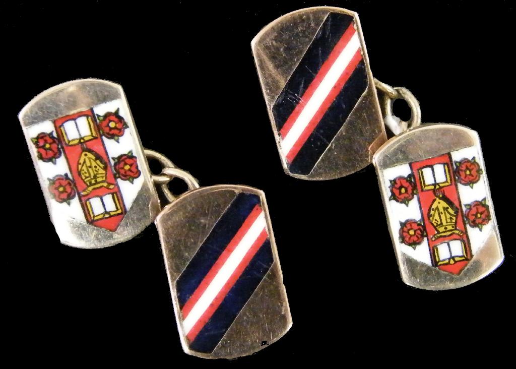 Appraisal: Pair of ct enamel college cufflinks gm