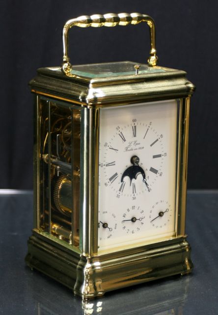 Appraisal: A French cased brass carriage clock with repeater mechanism by