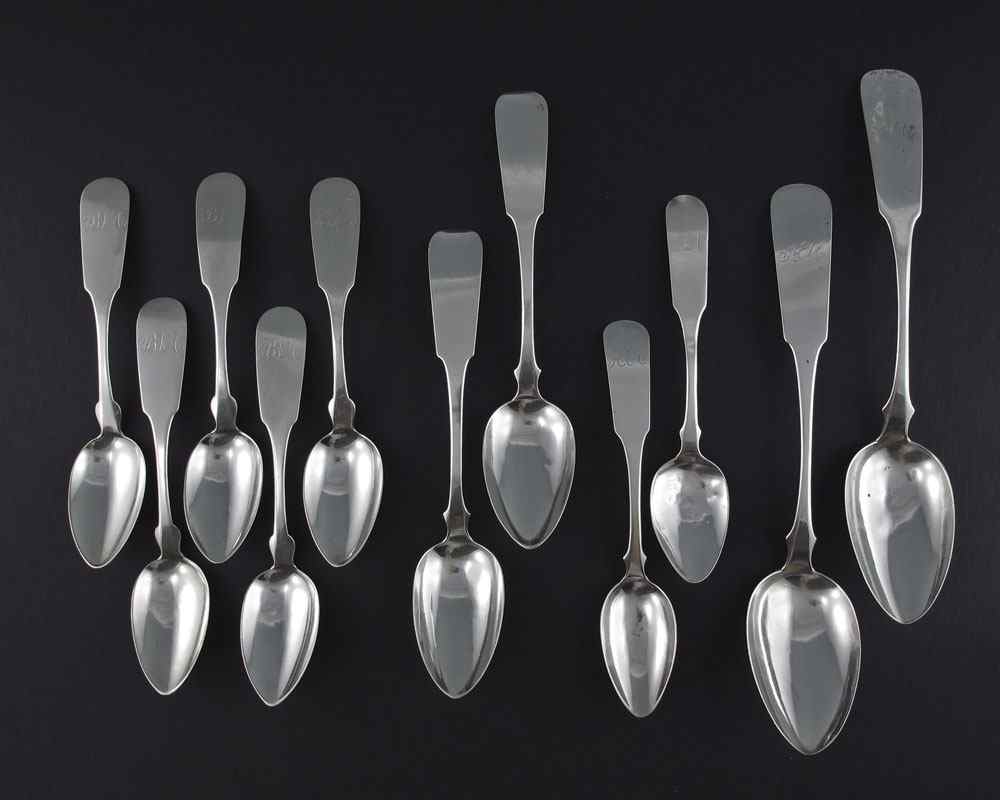 Appraisal: PIECE COLLECTION OF COIN SILVER SPOONS To include C Kendall