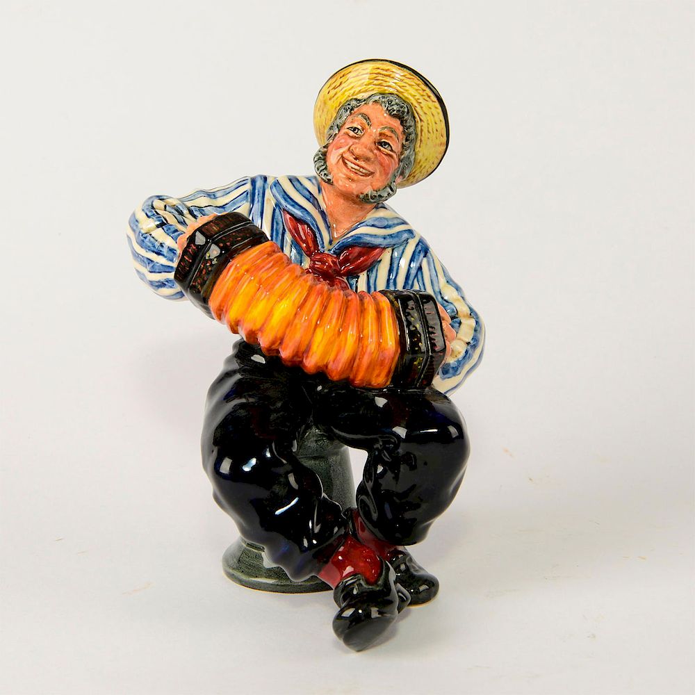 Appraisal: ROYAL DOULTON FIGURINE JOLLY SAILOR HN Smiling man playing concertina