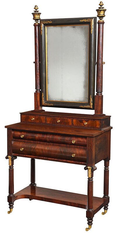 Appraisal: Fine Classical Ebonized and Parcel Gilt Dresser Philadelphia or Baltimore