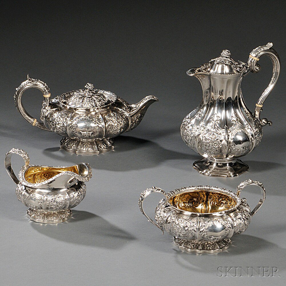 Appraisal: Assembled English Four-piece Sterling Silver Tea and Coffee Service three