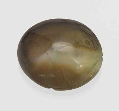 Appraisal: An Unmounted Cat's Eye Chrysoberyl UGL Report Cabochon cut weighing