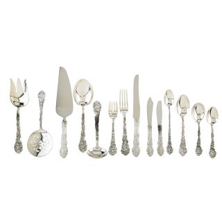 Appraisal: GORHAM VERSAILLES STERLING SILVER FLATWARE dinner forks dinner knives hollow