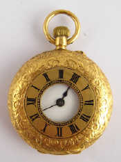 Appraisal: An ct gold hunter pocket watch with enamelled chapter ring