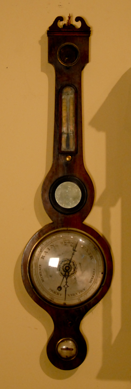 Appraisal: A th C Wheel or Banjo Barometer maker unknown in