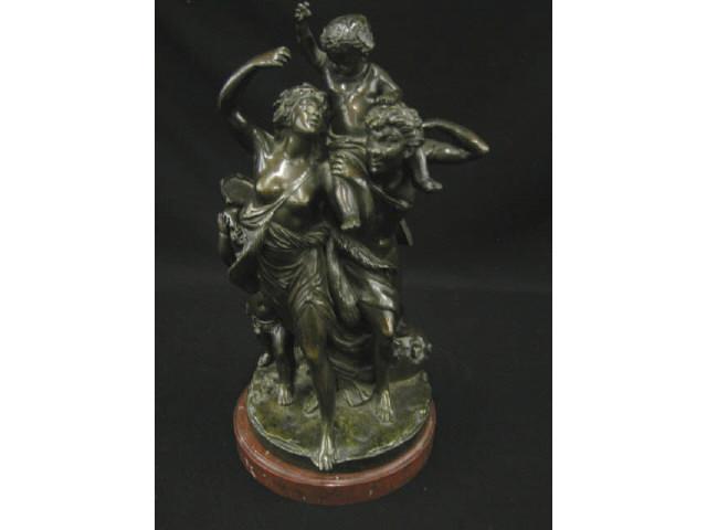 Appraisal: Claude M Clodion Bronze Family Group Statue famous French artist