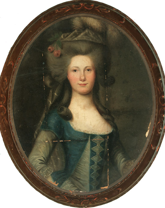 Appraisal: European School th Century Portrait of a Lady Unsigned Oil