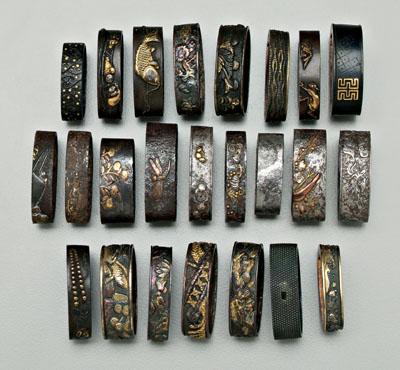 Appraisal: Japanese fuchi sword fittings at end of tsuka handle bronze