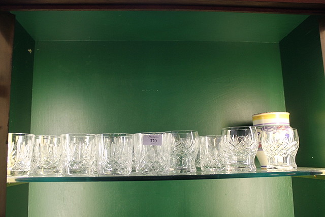 Appraisal: A COLLECTION OF GLASS TUMBLERS and a Poole vase