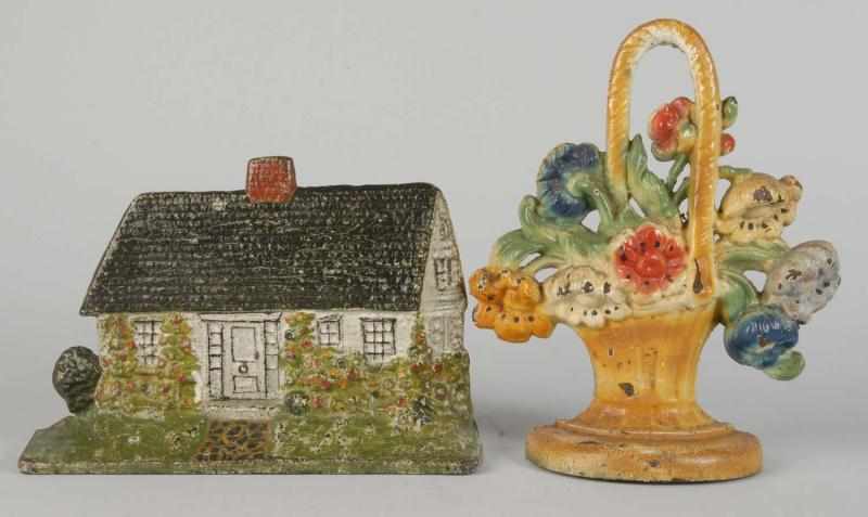 Appraisal: Lot of Cast Iron Doorstops Description Includes one cottage by