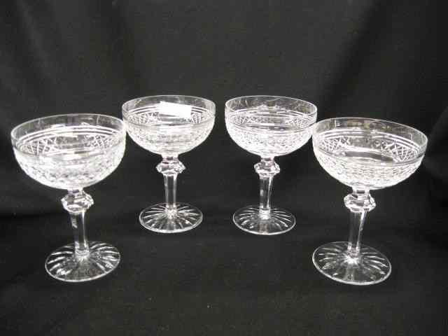 Appraisal: Waterford ''Castletown'' Cut Crystal Champagnes '' signed excellent