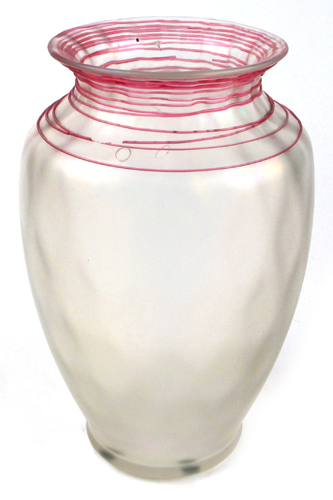 Appraisal: VERRE DE SOIE GLASS OF SILK ART GLASS VASE made