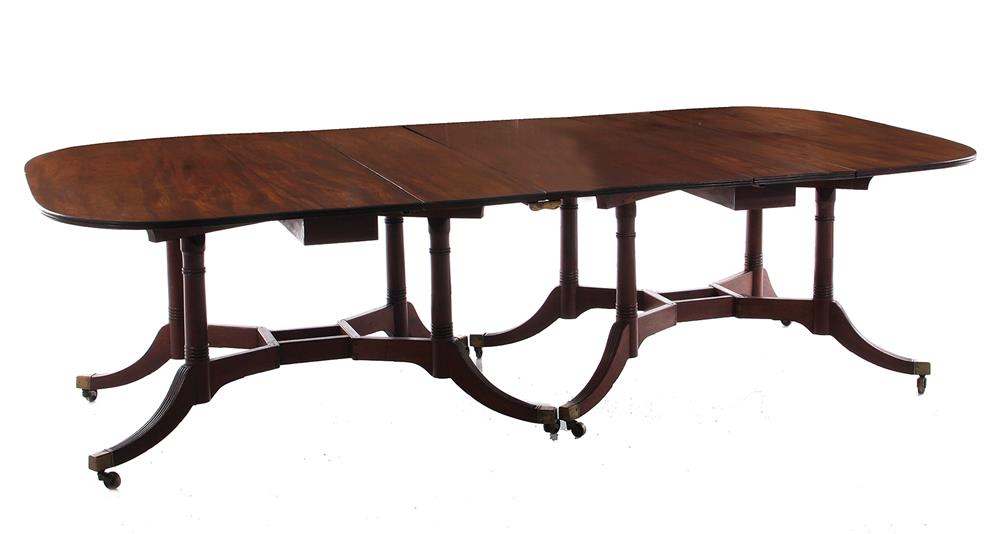 Appraisal: Rare Mahogany Cumberland-action extension table American or English circa figured