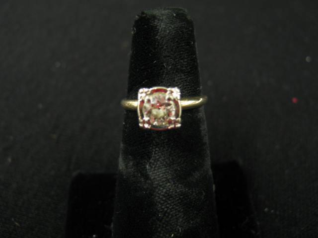 Appraisal: Diamond Ring carat round gem in k yellow gold with