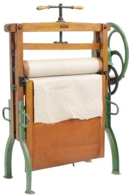 Appraisal: Austrian laundry mangle wringer manufactured by Johann Werner's Sohne Iron