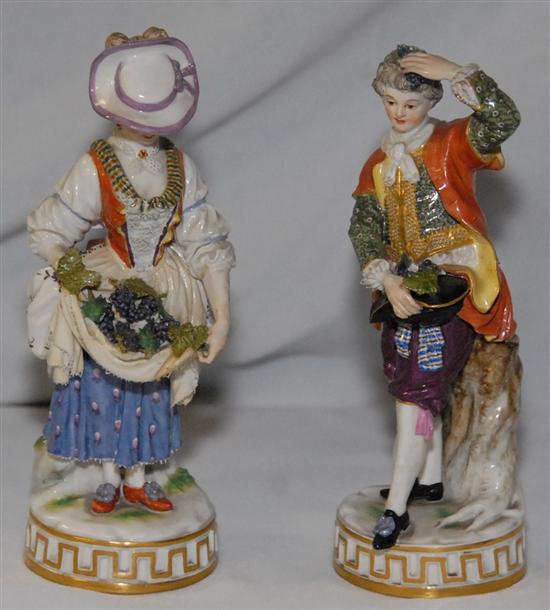 Appraisal: PAIR MEISSEN PORCELAIN FIGURES