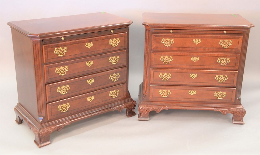 Appraisal: Pair of Staffordshire stoneleigh mahogany four door butlers chests with