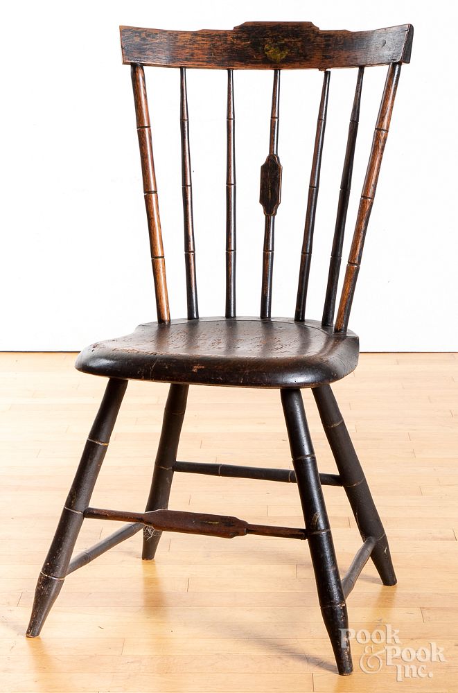 Appraisal: Rodback Windsor side chair ca Rodback Windsor side chair ca