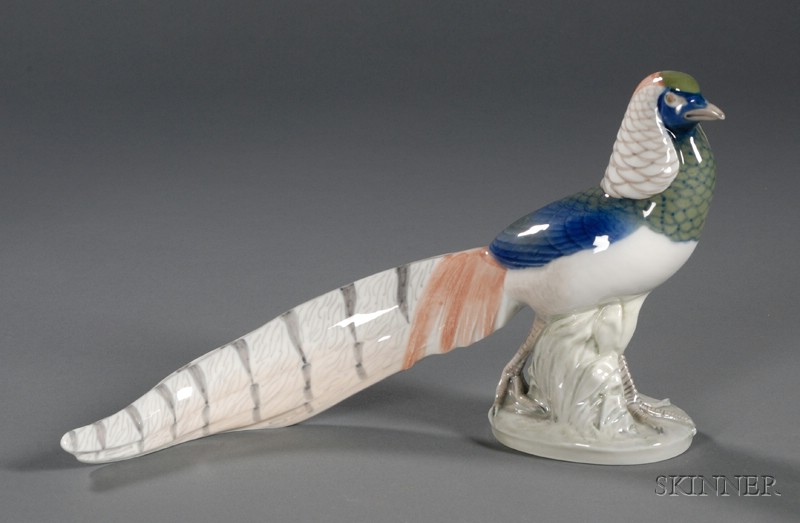 Appraisal: Royal Copenhagen Porcelain Figure of a Pheasant - the figure