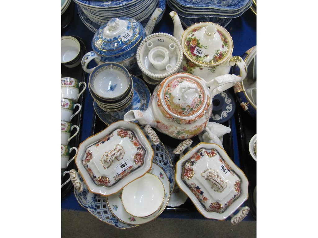 Appraisal: Tray lot of assorted ceramics to include Royal Albert Old