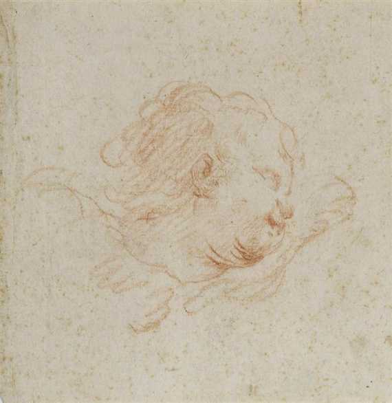 Appraisal: ITALIAN TH CENTURY Head study of a putto Drawing in