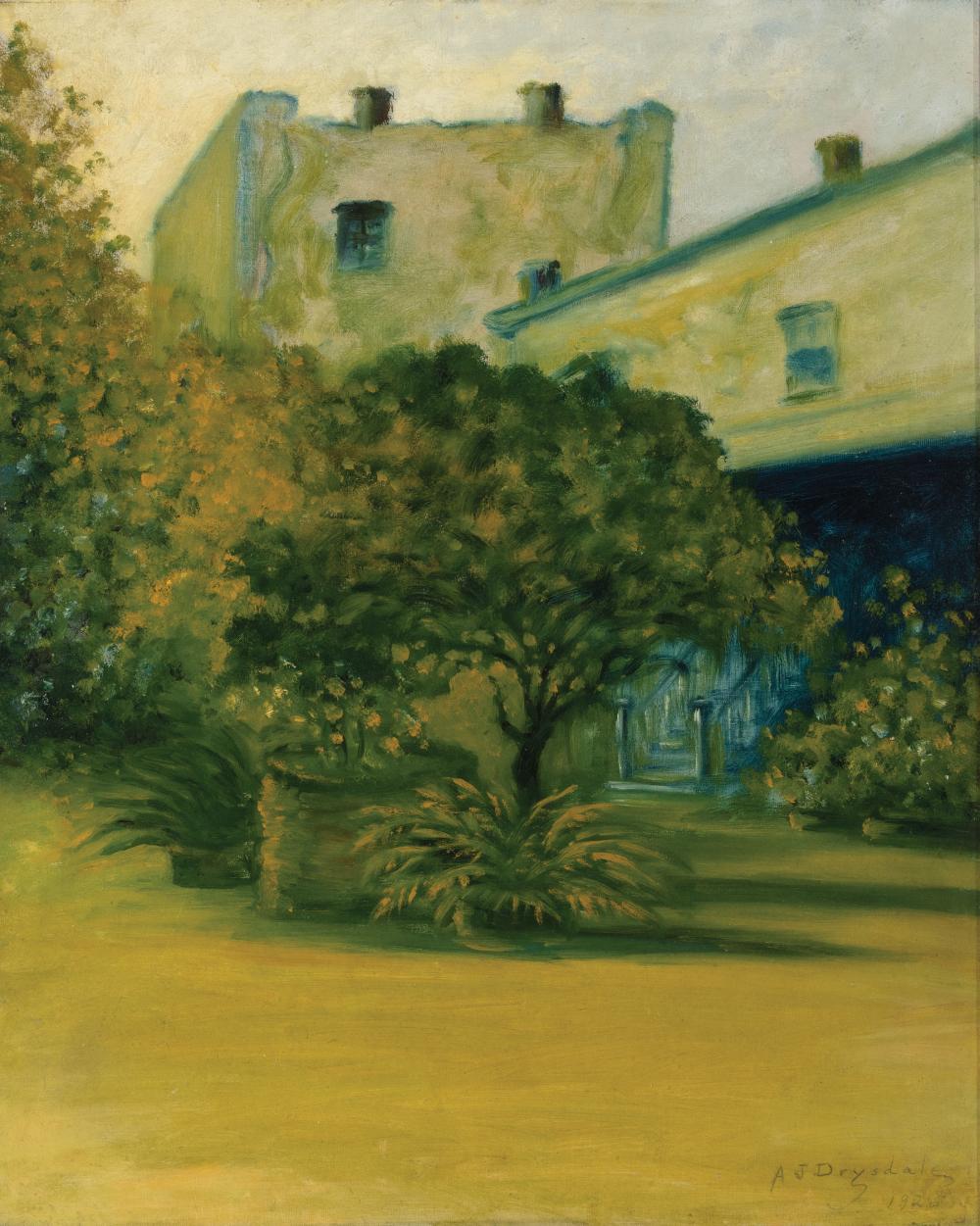 Appraisal: Alexander John Drysdale American New Orleans - Courtyard Garden oil