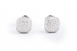 Appraisal: Angela Cummings Platinum Diamond Earrings Angela Cummings platinum diamond earrings